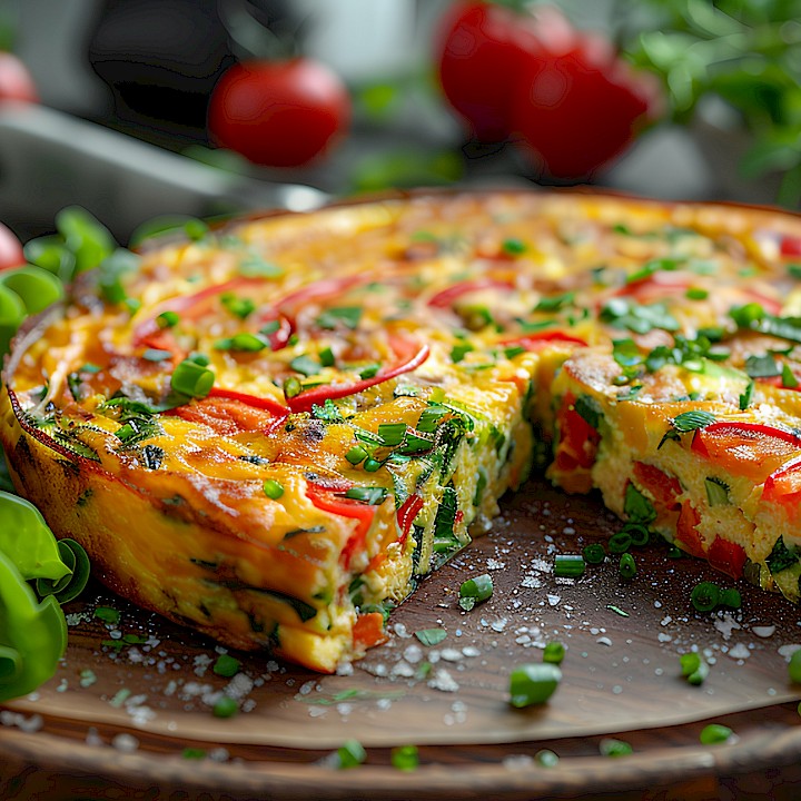Gemüse-Frittata mit Peperoni