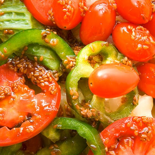 Tomaten-Pepperoni-Salat