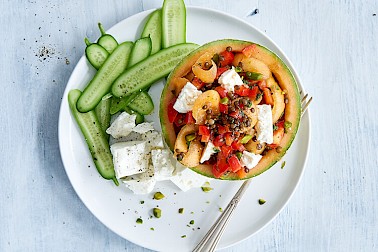 Couscous al melograno con tuberi stufati